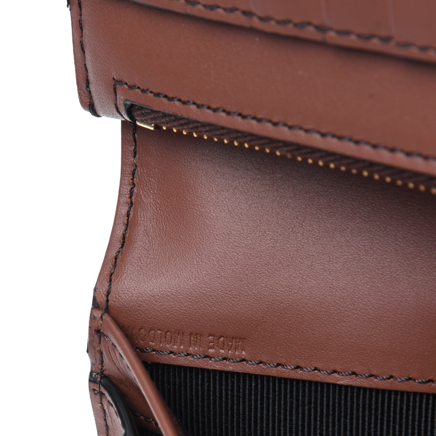 Burberry Grainy Calfskin House Check Vertical Wallet Tan 9 of 9