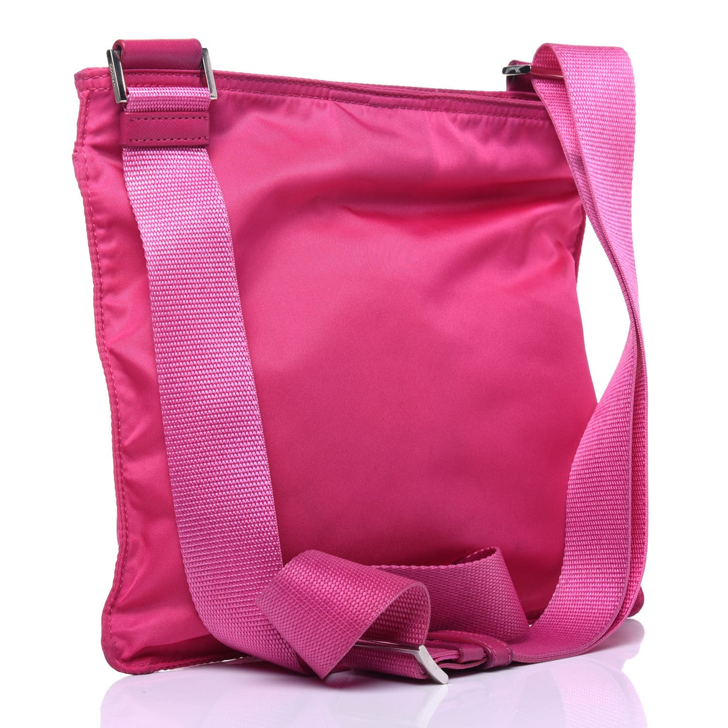 Nylon Vela Flat Messenger Bag Fuxia