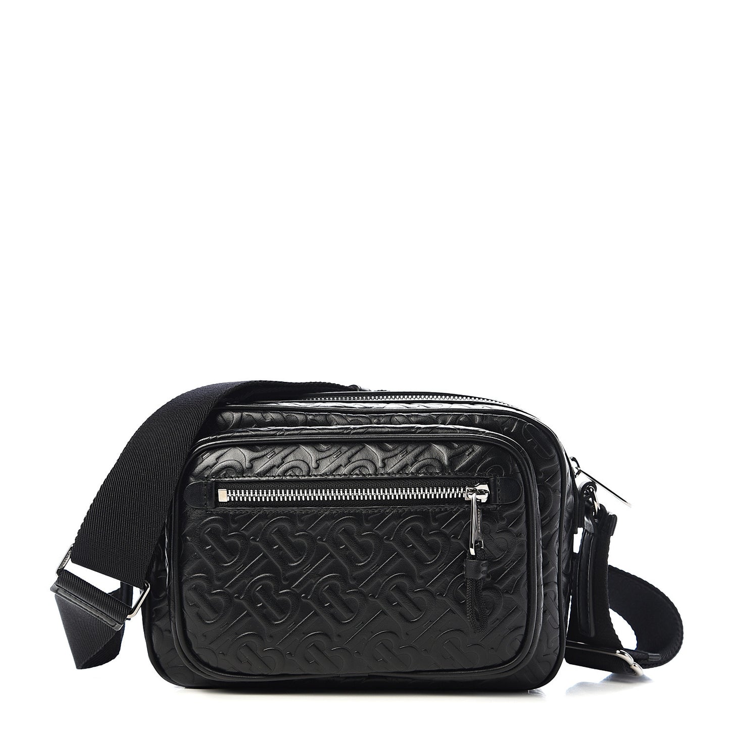 Calfskin Embossed Monogram Small Camera Bag Black
