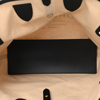 Burberry Cotton Soft Canvas Calfskin Medium Belt Tote Natural Black 6 of 9