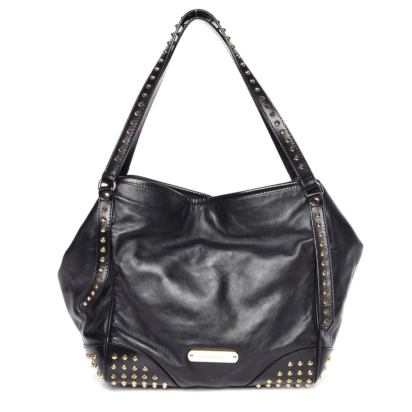 Lambskin Bridle Studs Small Canterbury Tote Black