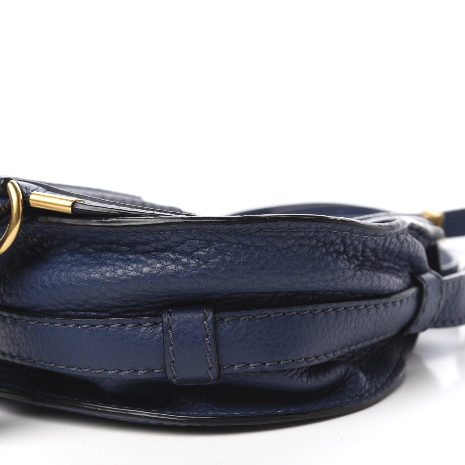 Chloe Calfskin Mini Marcie Round Crossbody Bag Royal Navy 7 of 10
