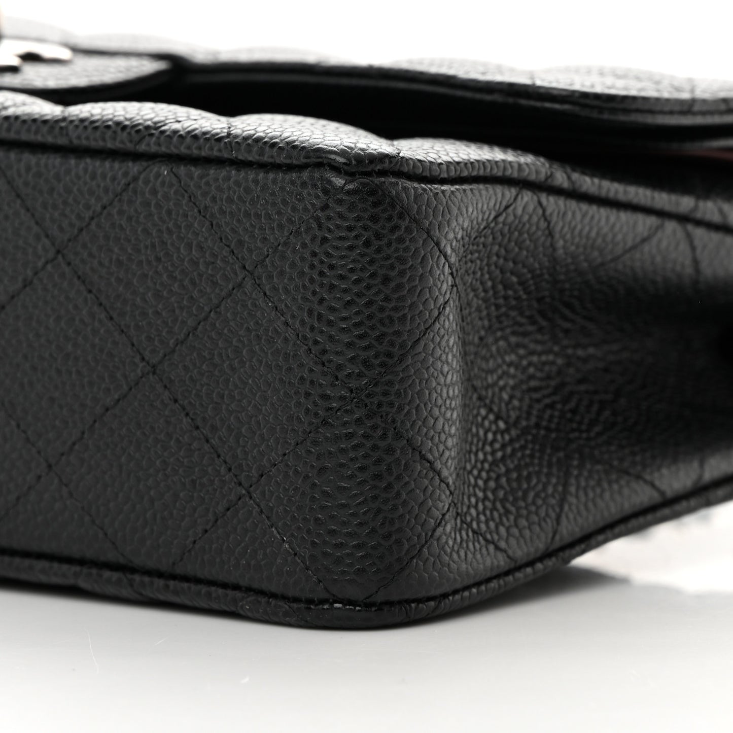 Caviar Quilted Small Double Flap Black