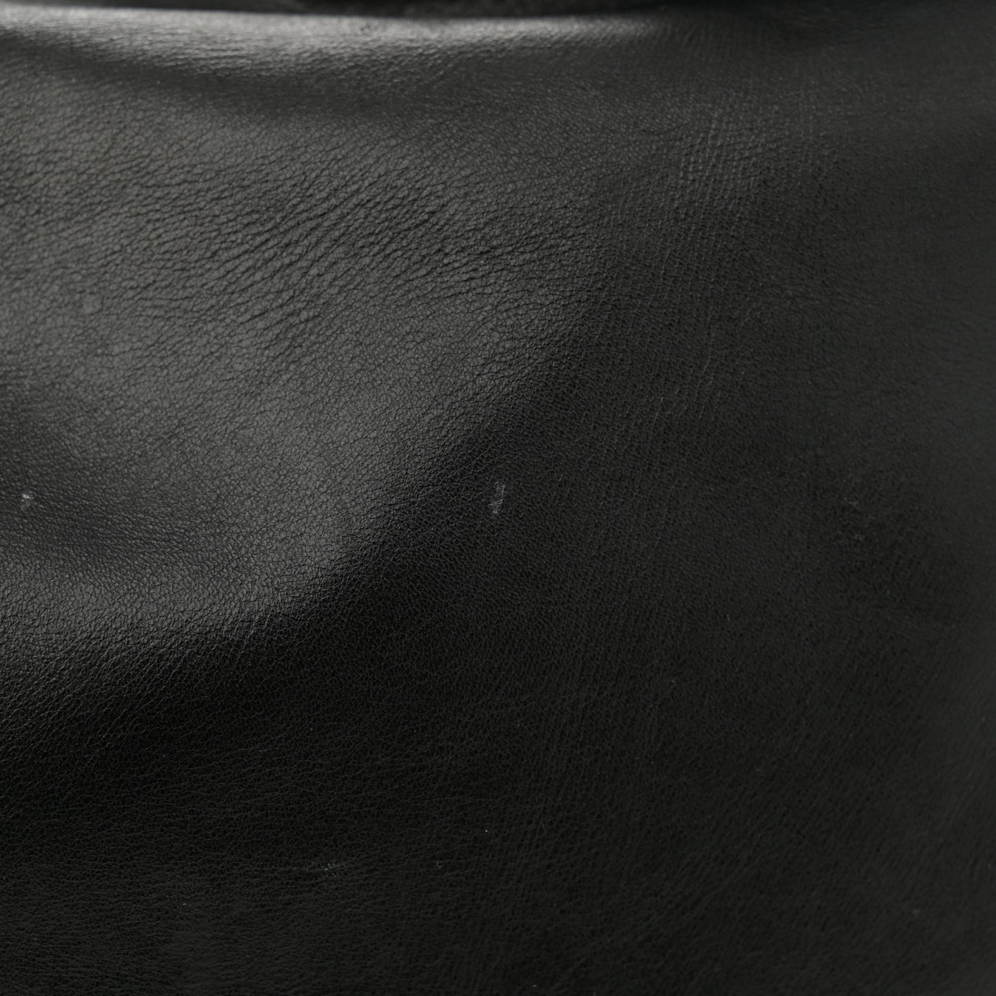 Calfskin Medium Horsebit Chain Hobo Black