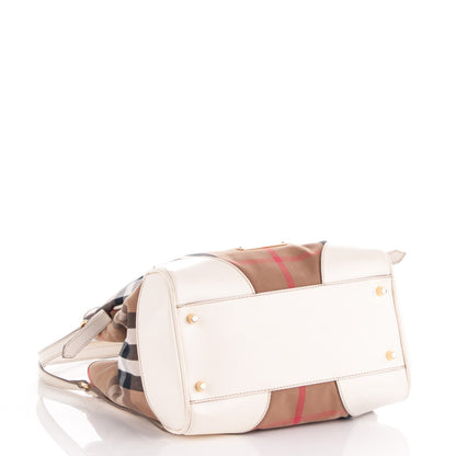 Burberry House Check Small Canterbury Tote White 4 of 8