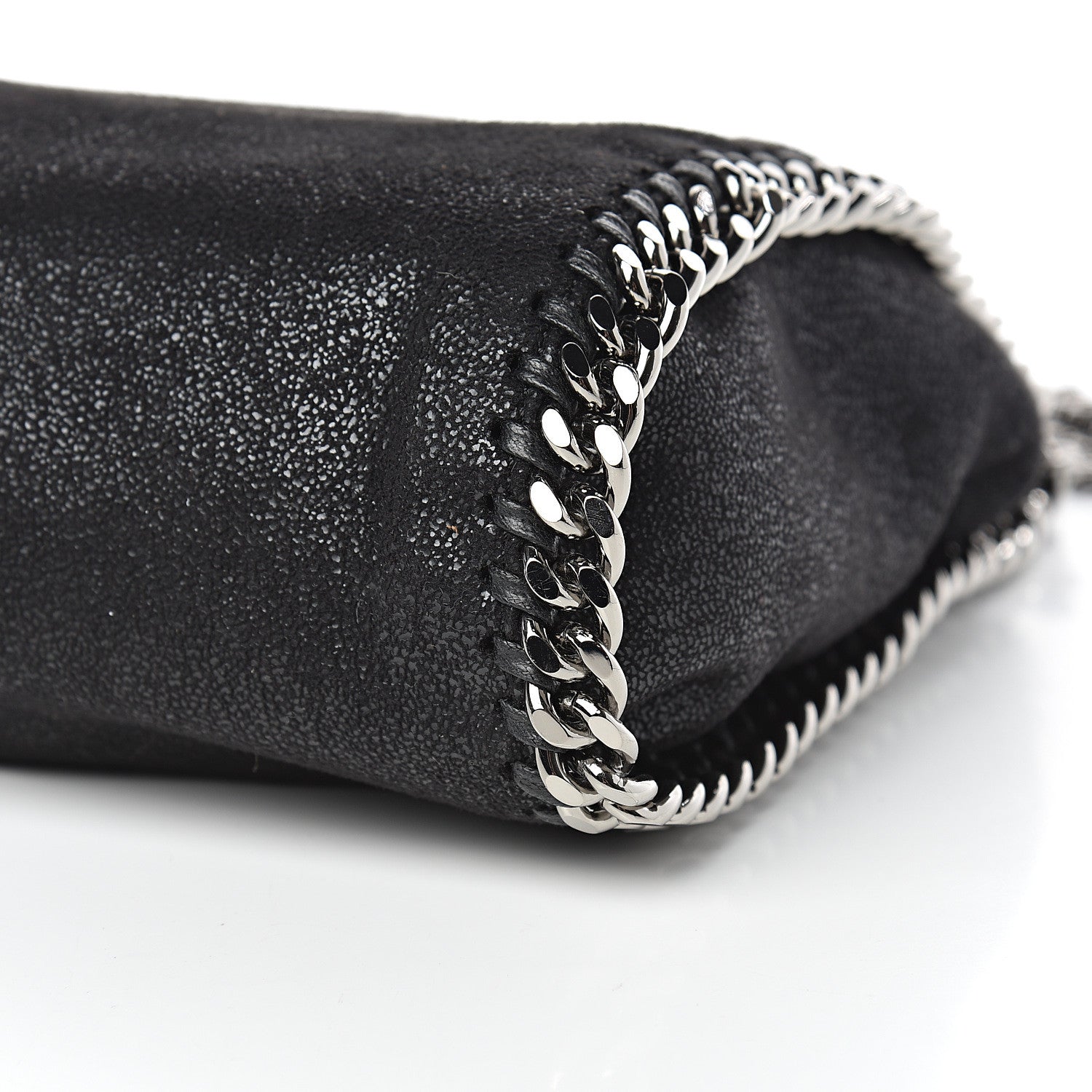 Stella McCartney Shaggy Deer Mini Falabella Fold Over Tote Black 10 of 10
