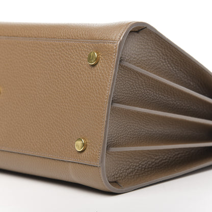 Saint Laurent Grained Calfskin Small Sac De Jour Taupe 9 of 12