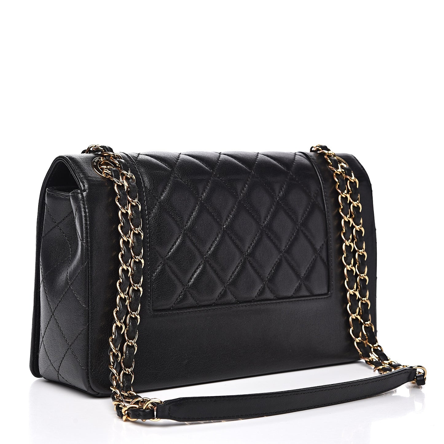 Sheepskin Quilted Vintage Mademoiselle Flap Black
