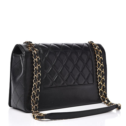 Chanel Sheepskin Quilted Vintage Mademoiselle Flap Black 3 of 22