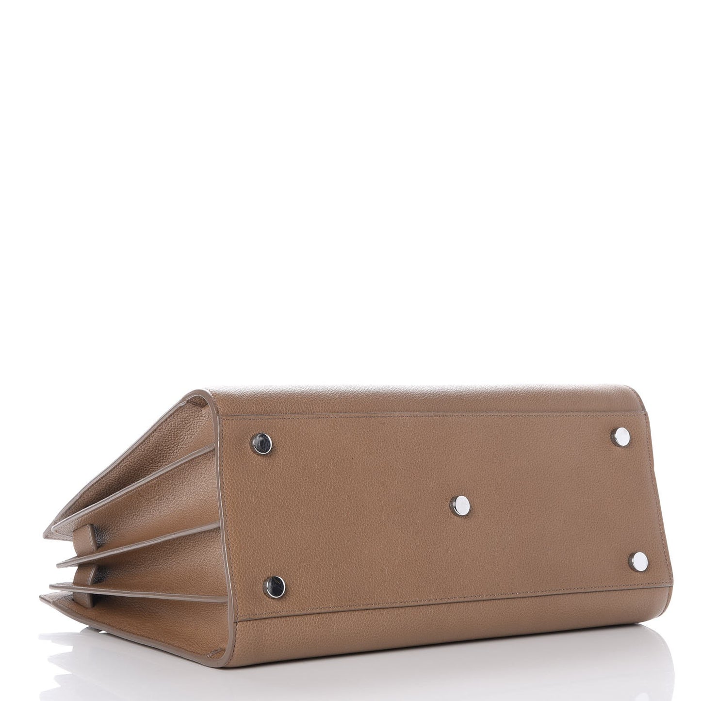 Grained Calfskin Small Sac de Jour Taupe