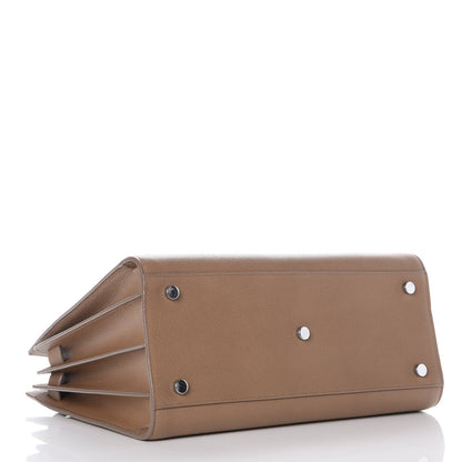 Saint Laurent Grained Calfskin Small Sac de Jour Taupe 5 of 12