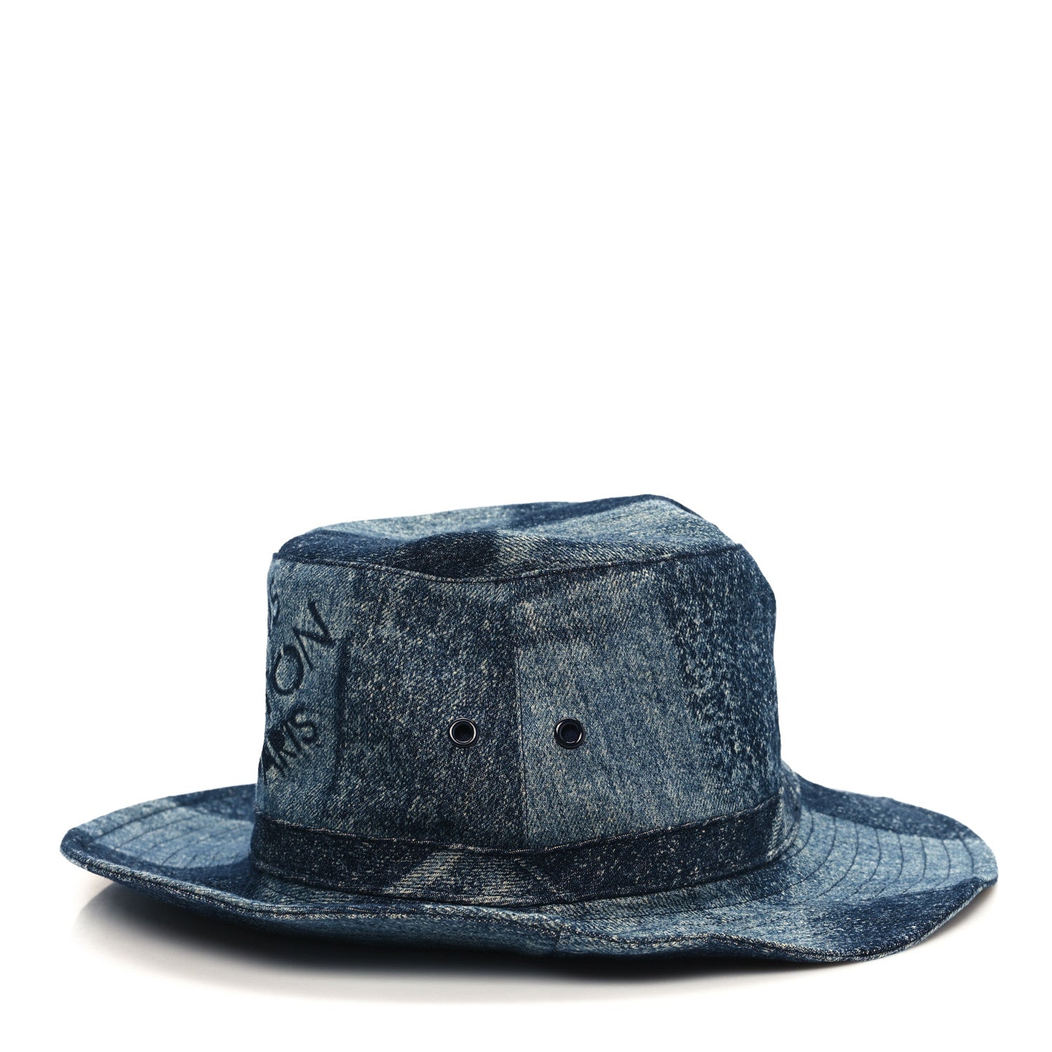 Louis Vuitton Denim Damier Chapeau Skater Bucket Hat 58 Blue 4 of 9