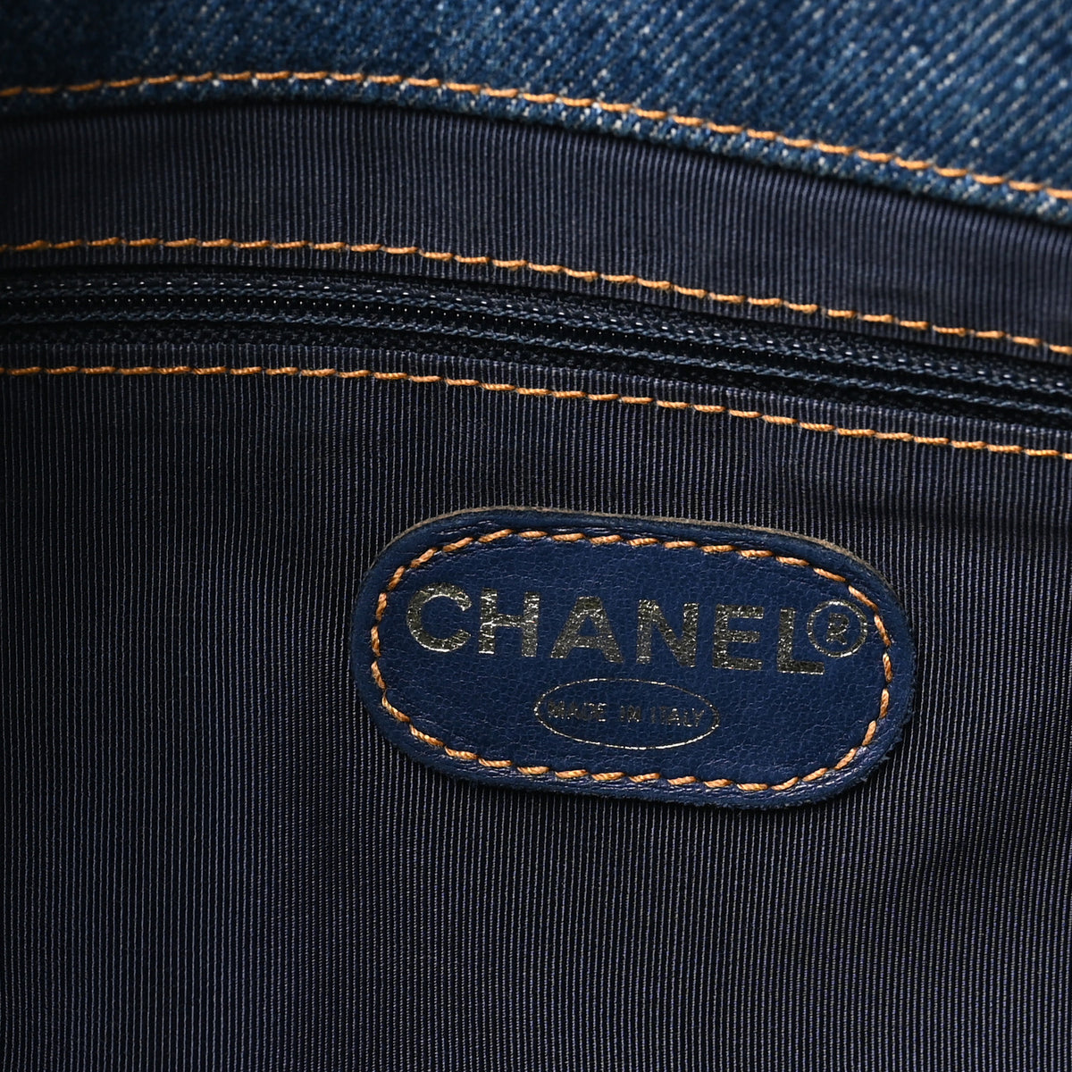 Chanel Denim Tortoise Timeless CC Tote Blue 6 of 10