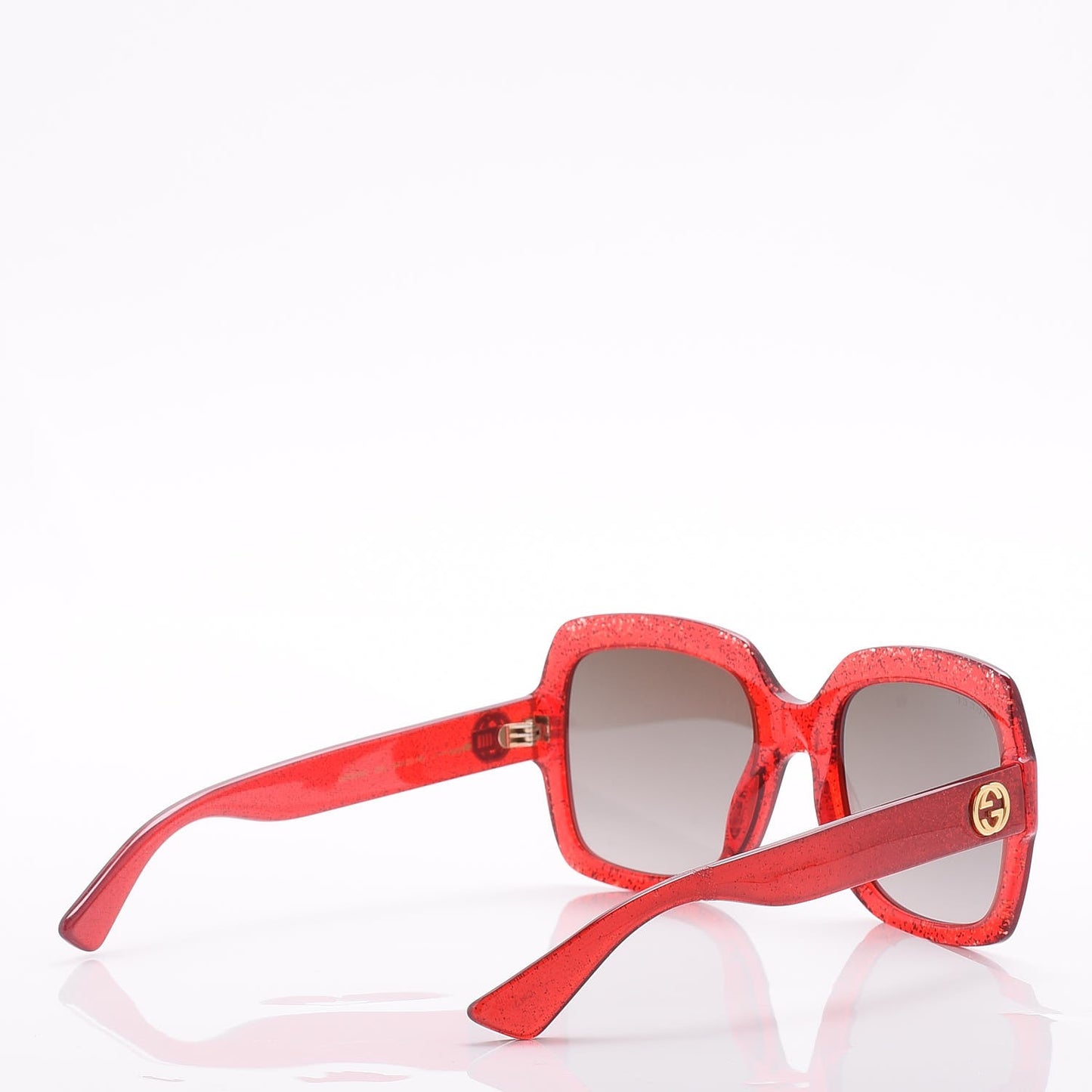 Square Frame GG 0036S Sunglasses Glitter Red