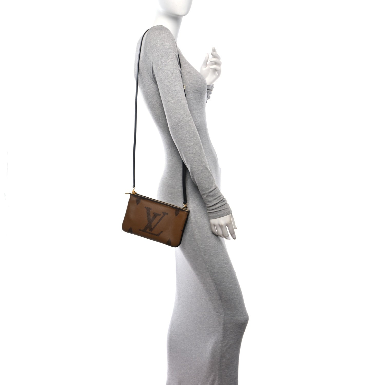 Louis Vuitton Reverse Monogram Giant Double Zip Pochette 3 of 9