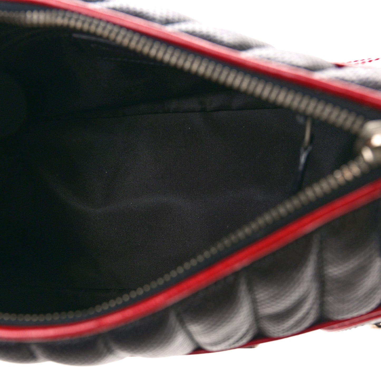Calfskin Patent Trailer Trash Cadillac Shoulder Bag Black Red