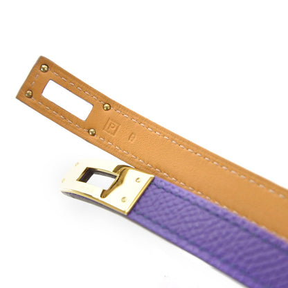 Hermes Epsom Kelly Double Tour Bracelet Crocus 5 of 6