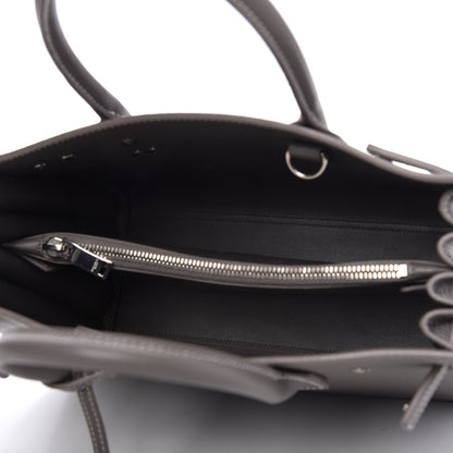 Saint Laurent Grained Calfskin Topstich Baby Sac De Jour Fog 5 of 10