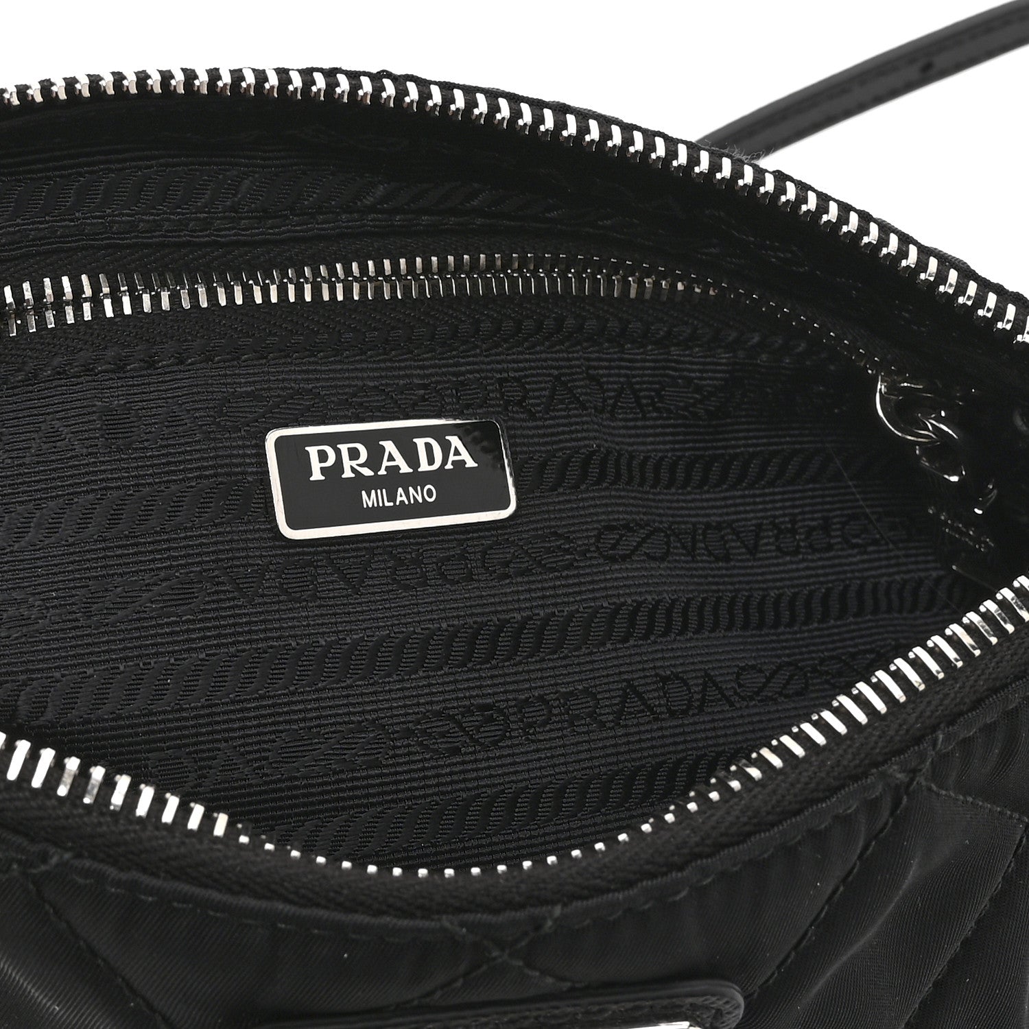 Prada Nylon Tessuto Impuntu Quilted Crossbody Bag Black 6 of 10