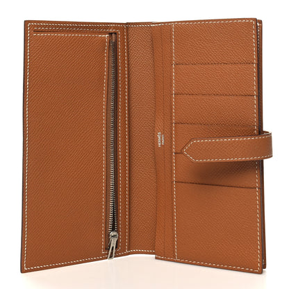 Hermes Epsom Bearn Gusset Wallet Gold 5 of 12