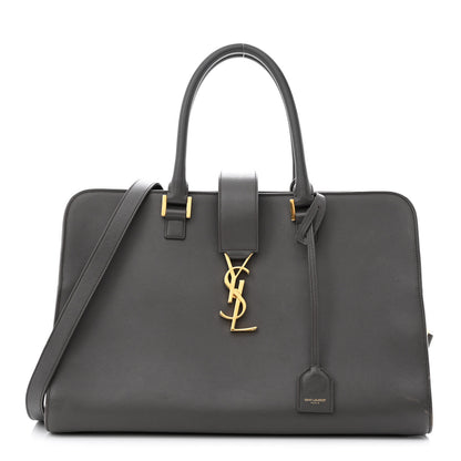 Saint Laurent Smooth Calfskin Medium Monogram Cabas Fog 1 of 19