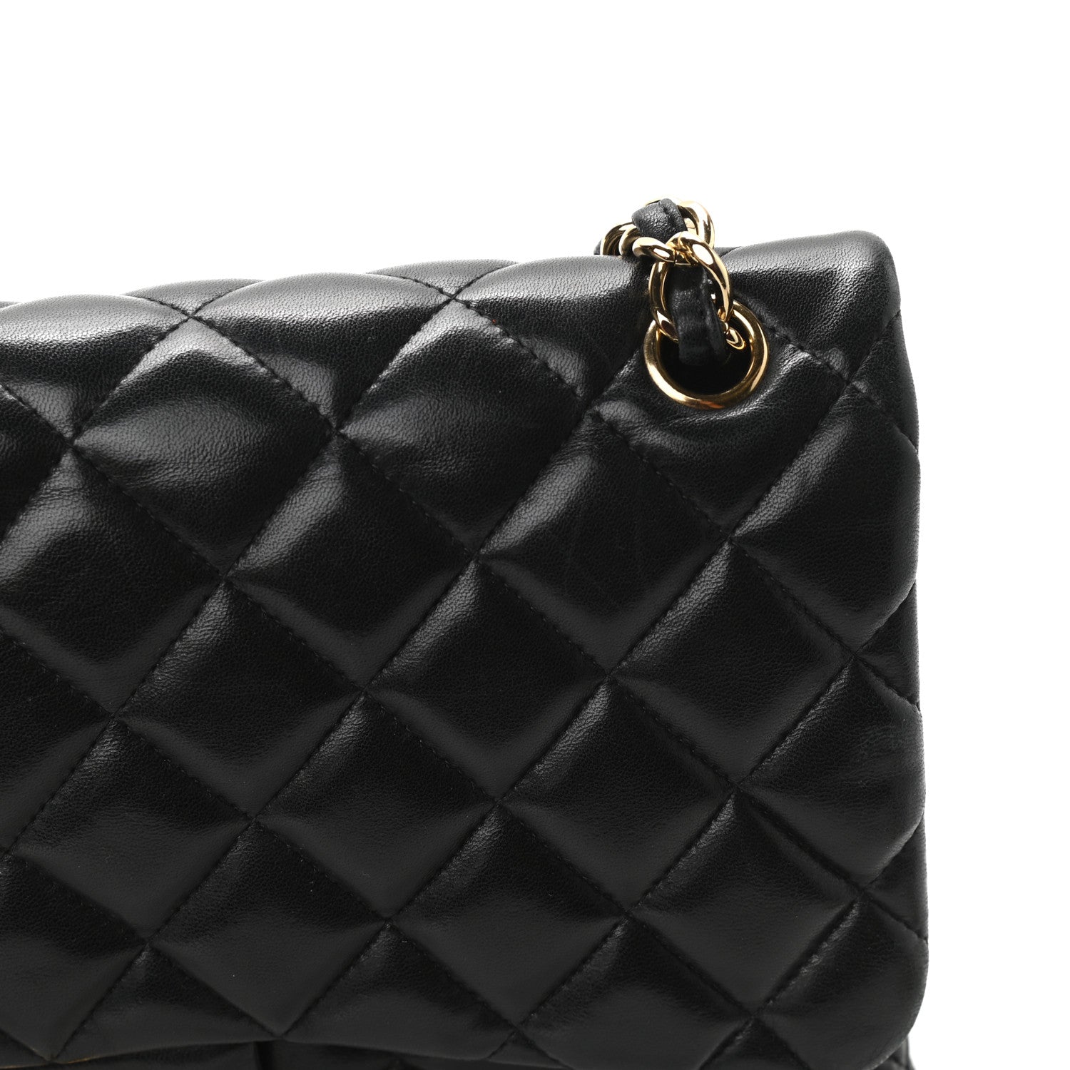 Chanel Lambskin Quilted Jumbo Double Flap Black 13 of 18