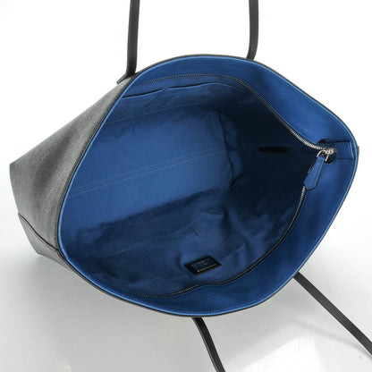 Fendi Vitello Elite Cuoio Monster Buggies Medium Roll Tote Black Multicolor Blue Cobalto 5 of 7