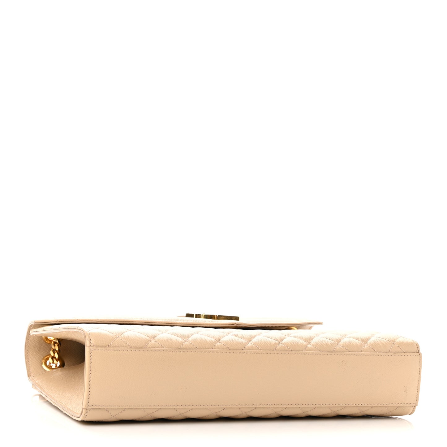 Grain De Poudre Large Tri-Quilt Monogram Satchel Nude Powder