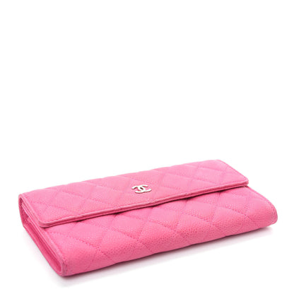 Chanel Iridescent Caviar Quilted Large Flap Wallet Pink 4 of 9