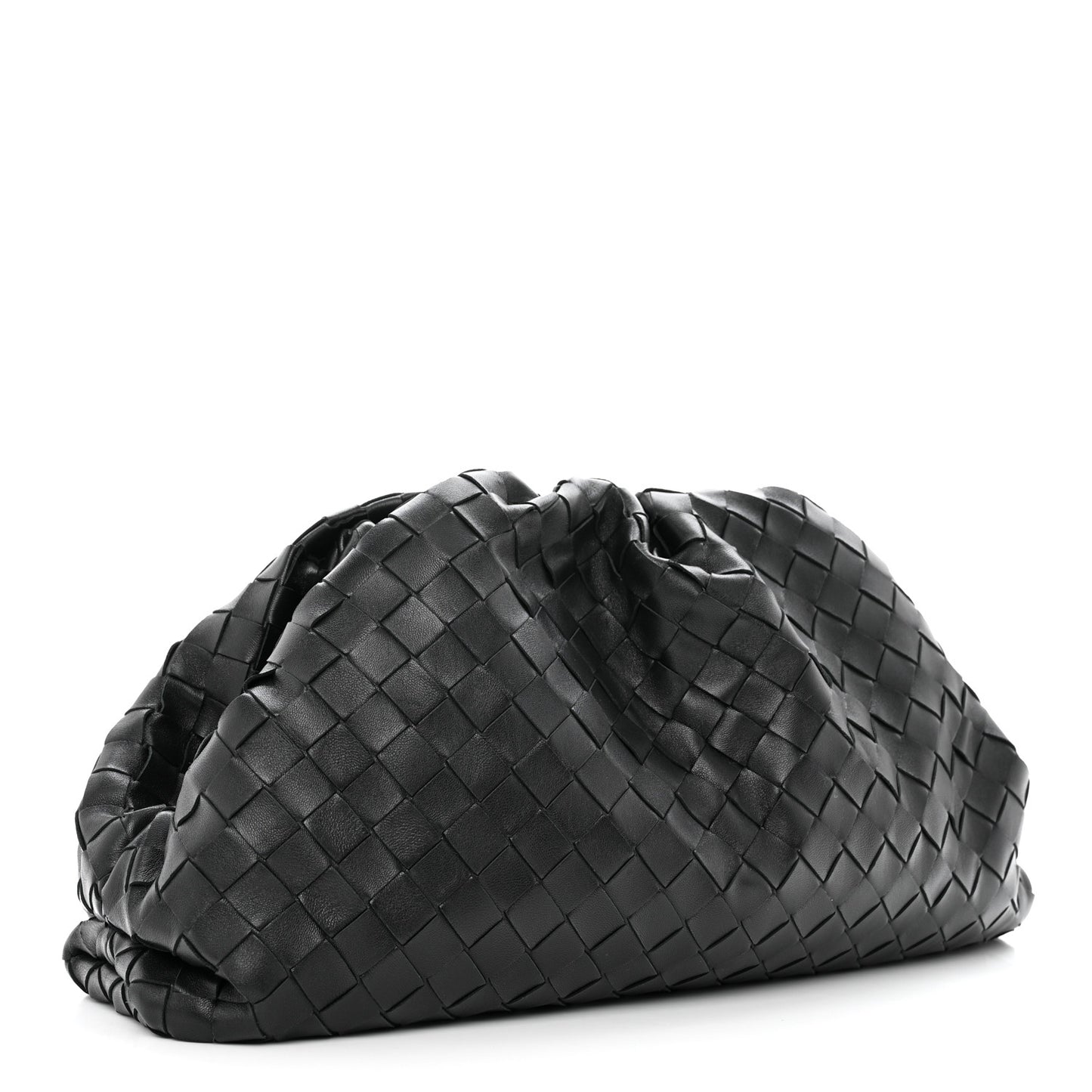 Nappa Maxi Intreccio The Pouch Oversized Clutch Black
