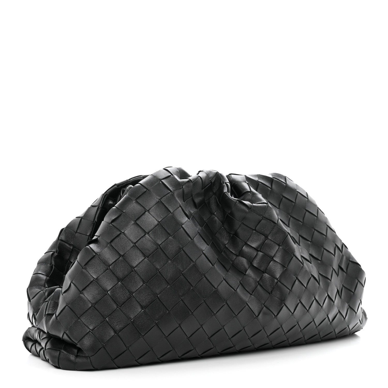 Bottega Veneta Nappa Maxi Intreccio The Pouch Oversized Clutch Black 3 of 13