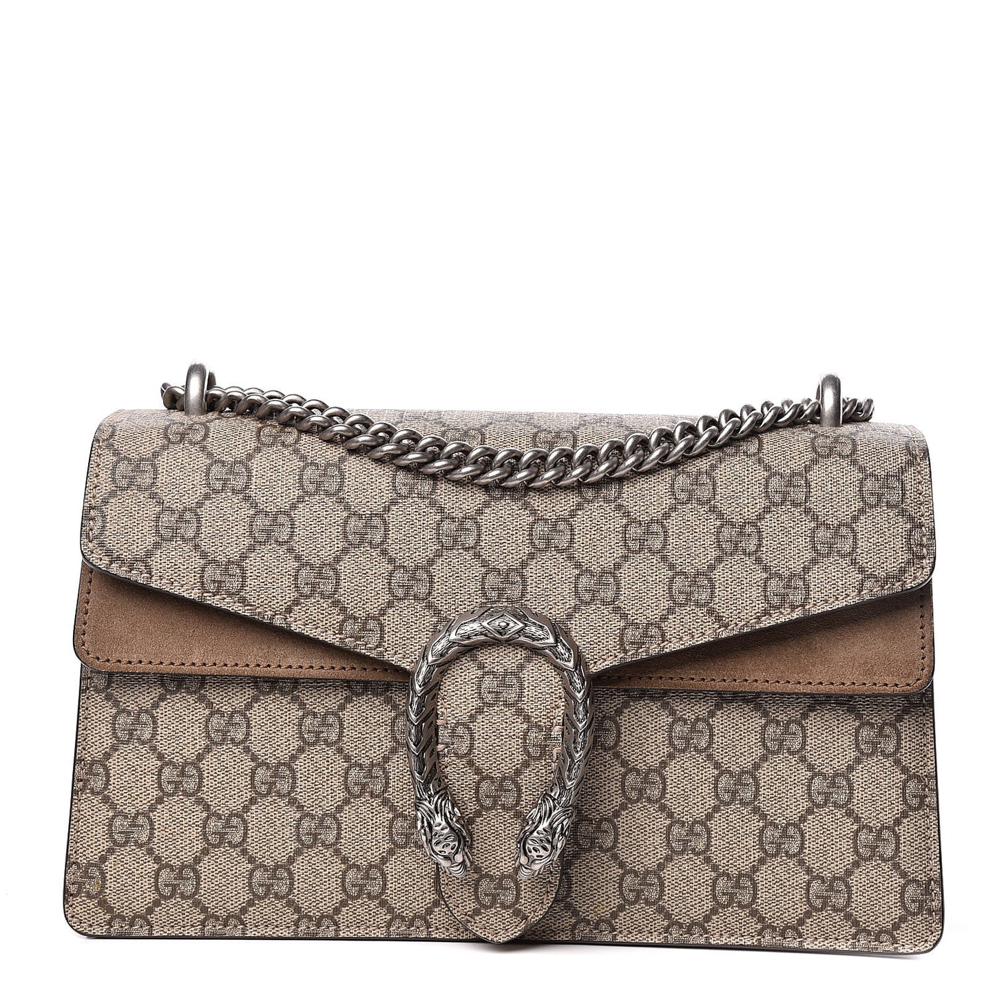 GG Supreme Monogram Small Dionysus Shoulder Bag Taupe