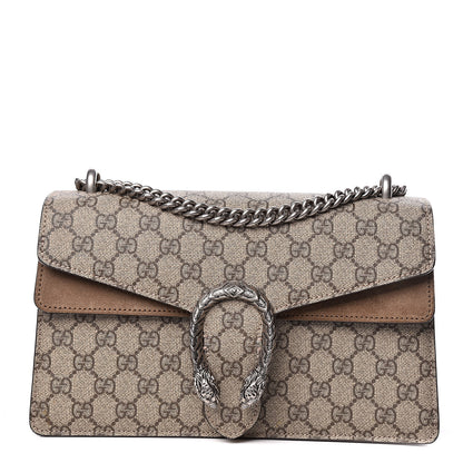 Gucci GG Supreme Monogram Small Dionysus Shoulder Bag Taupe 1 of 14
