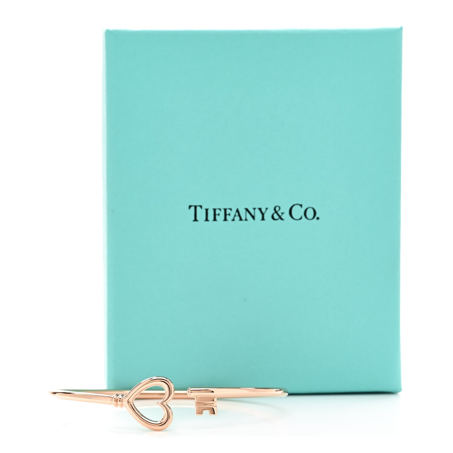 Tiffany 18K Rose Gold Open Heart Key Bracelet 4 of 4