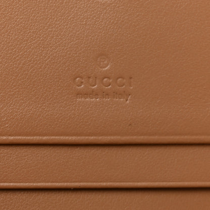 Gucci Calfskin Matelasse Monochrome GG Marmont Card Case Wallet Camelia 6 of 8
