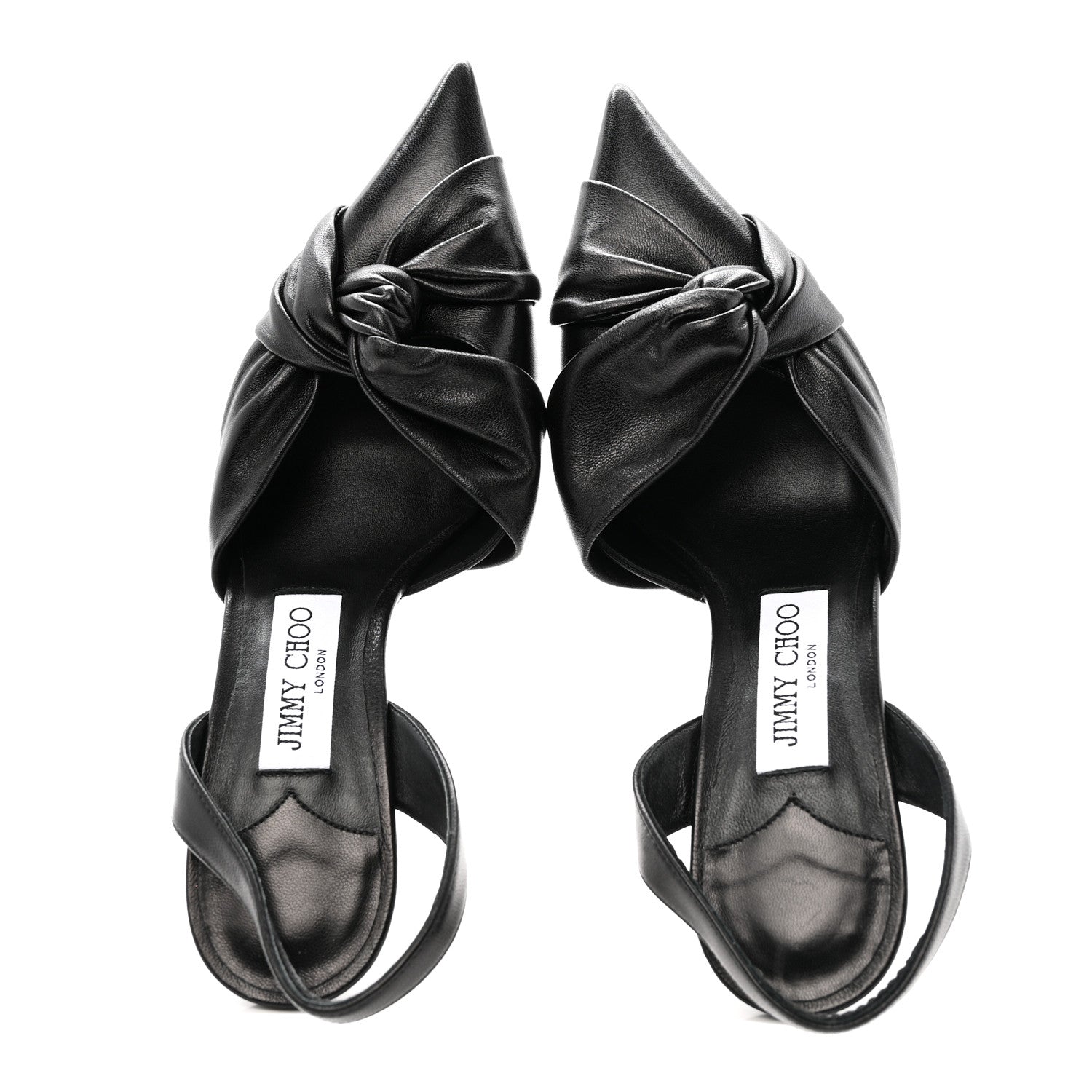 Jimmy Choo Nappa Hedera 70 Slingback Pumps 37.5 Black 1789493 – FASHIONPHILE