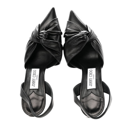Jimmy Choo Nappa Hedera 70 Slingback Pumps 37.5 Black 2 of 9