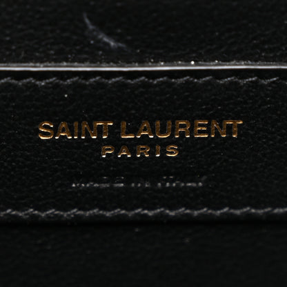 Saint Laurent Grain De Poudre Textured Mixed Matelasse Medium Triquilt Monogram Satchel Dark Beige 6 of 10