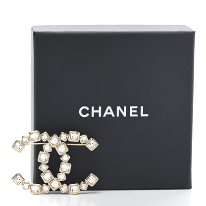 Chanel Baguette Crystal CC Brooch Gold 6 of 6