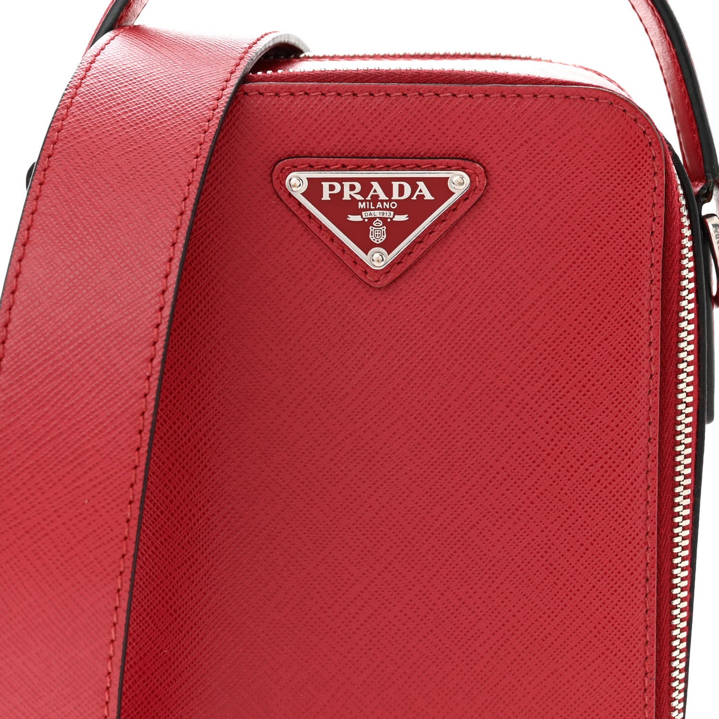 Saffiano Travel Brique Crossbody Messenger Bag Fuoco