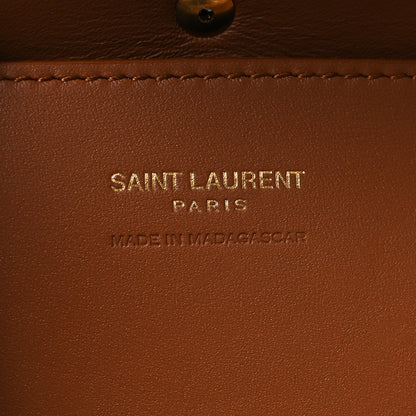 Saint Laurent Raffia Calfskin Mini Panier Shoulder Bag Natural Brick 6 of 9