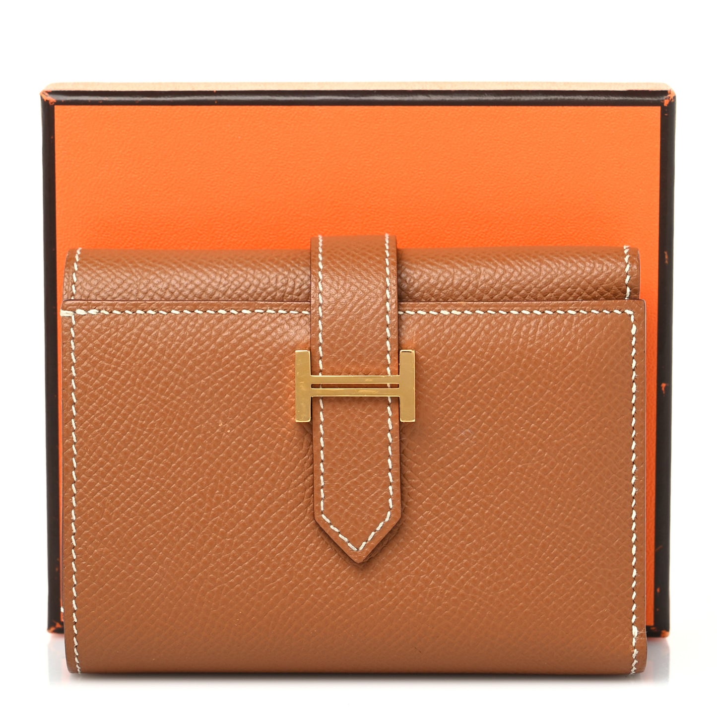 Epsom Tri-Fold Compact Bearn Wallet Gold