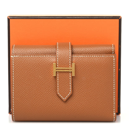 Hermes Epsom Tri-Fold Compact Bearn Wallet Gold 8 of 8