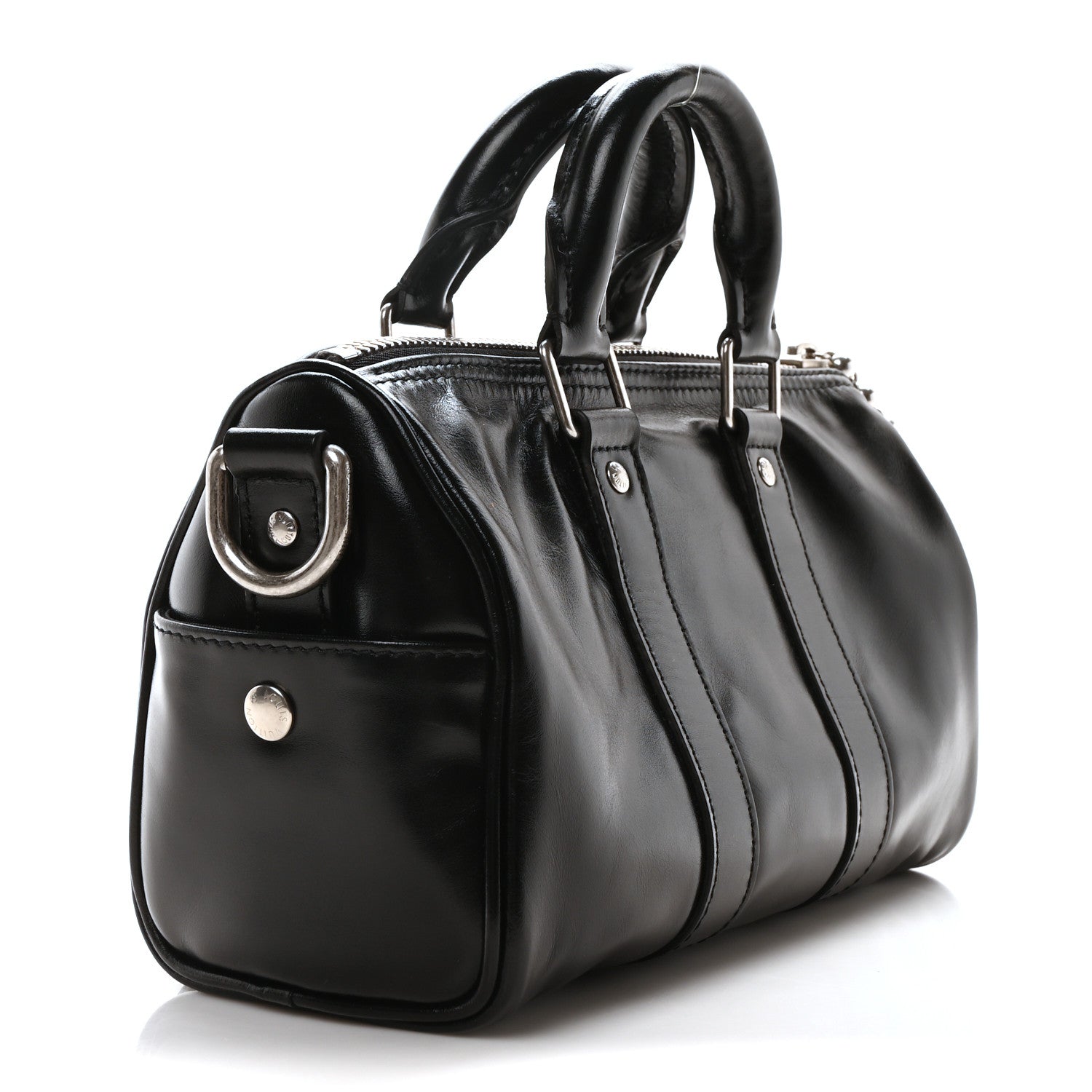 Louis Vuitton Calfskin Cargo Keepall Bandouliere 25 Black 3 of 9