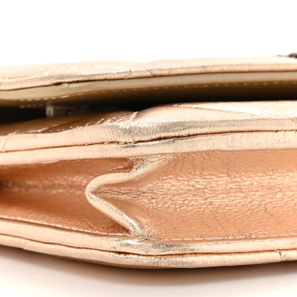 Chanel Metallic Goatskin Quilted Chanel 19 Wallet On Chain WOC Gold 11 of 15