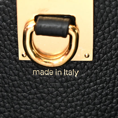 Louis Vuitton Taurillon City Steamer MM Black Caramel Creme 7 of 11