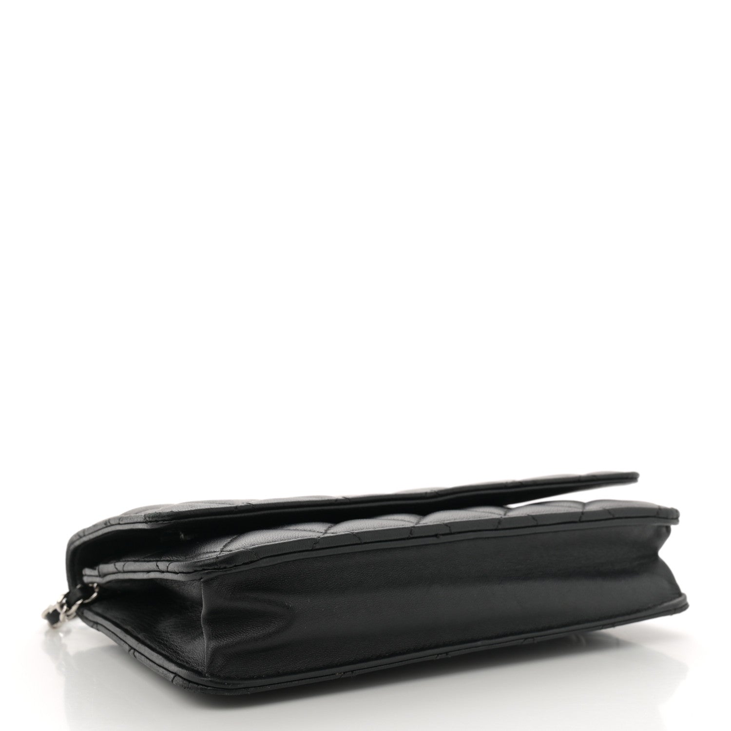 Chanel Lambskin Quilted Wallet On Chain WOC Black 4 of 14