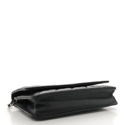 Chanel Lambskin Quilted Wallet On Chain WOC Black 4 of 14