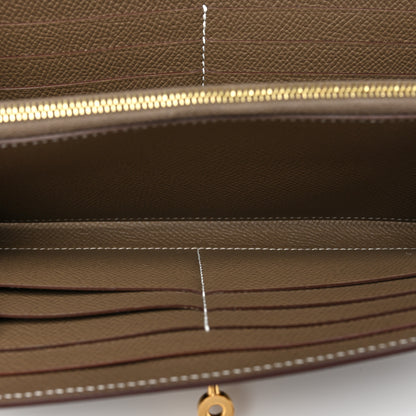 Hermes Epsom Kelly Longue Wallet Etoupe 5 of 10