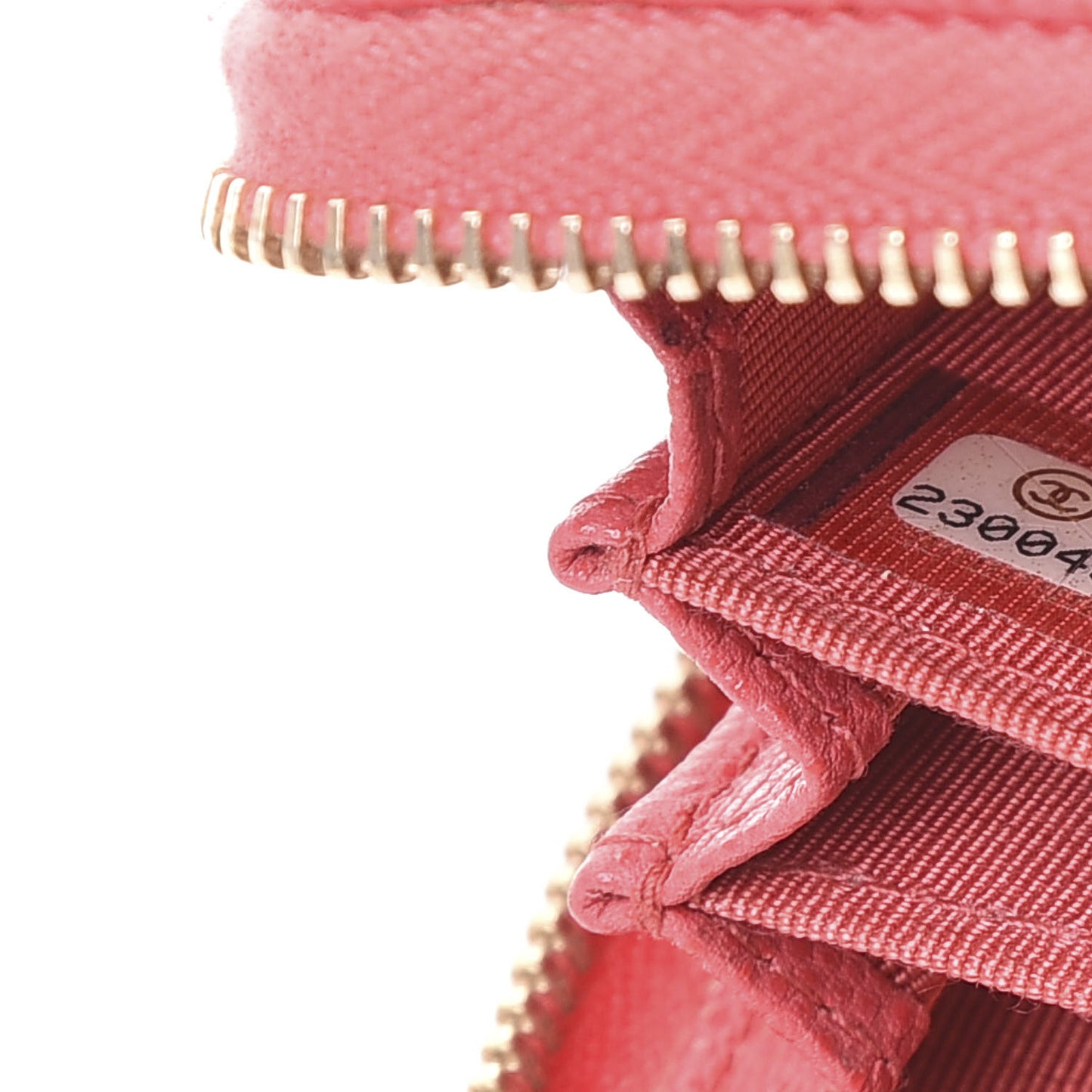 Caviar Quilted Zip Coin Purse Pink
